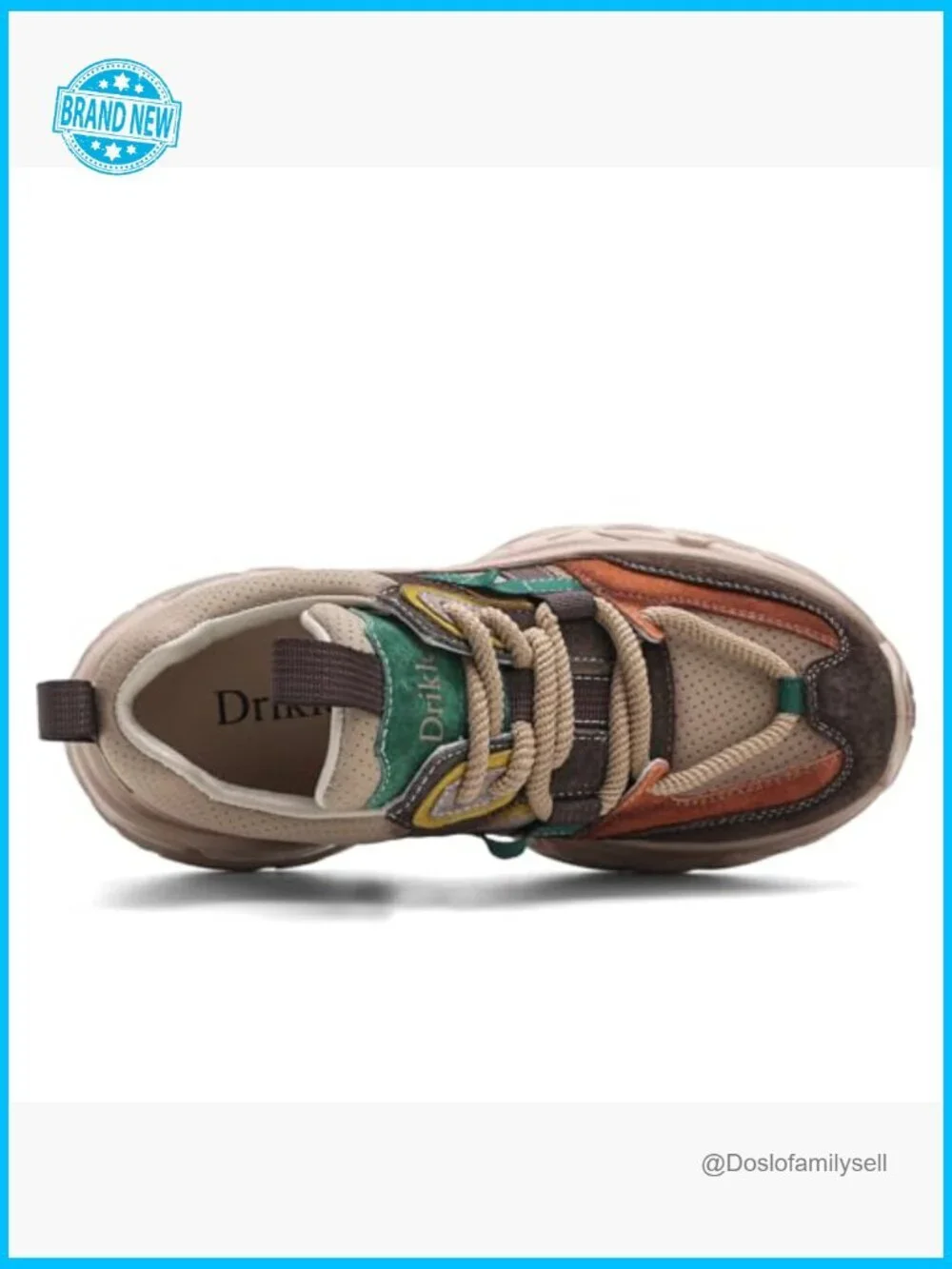 Chunky Platform Sneakers Retro Dad Shoes Slip-Resistant Casual Walking Fashion